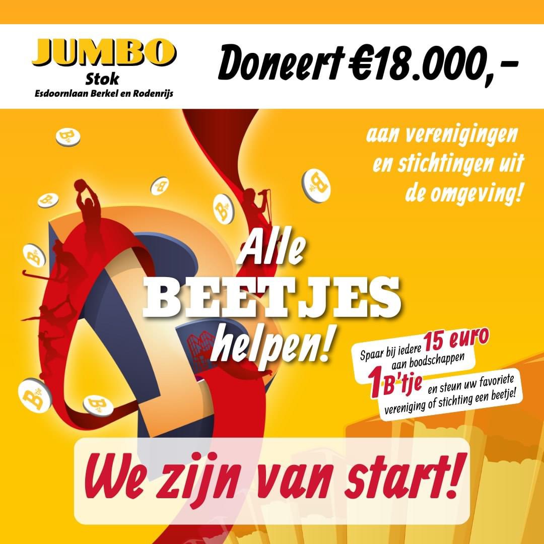 Steun TOGB met actie Jumbo Stok 'Alle b'tjes helpen'
