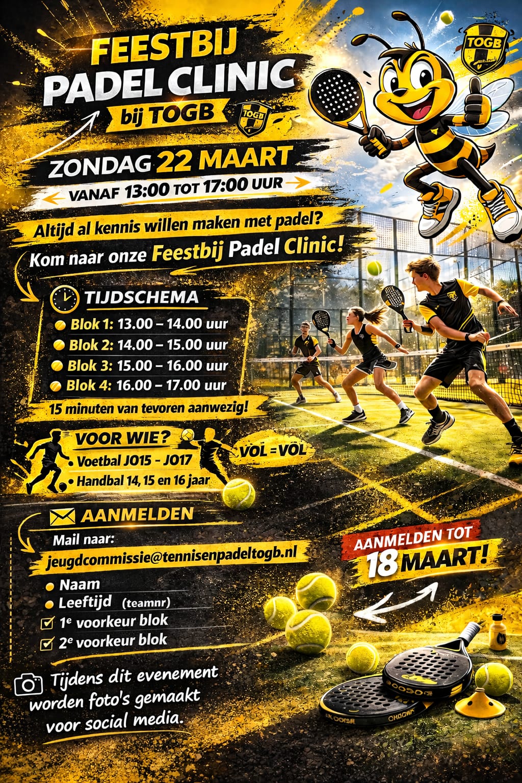 Feestbij Padelclinic